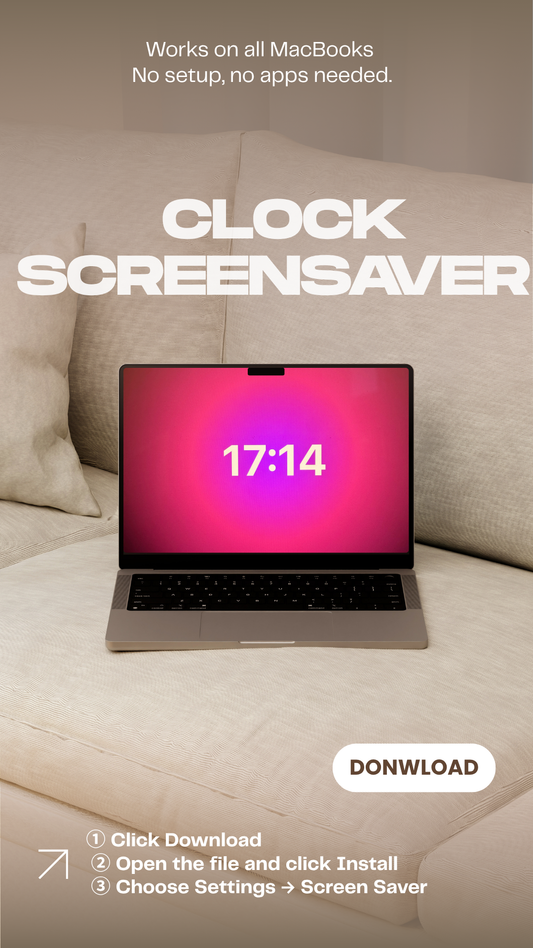 Aura Clock Screensaver.